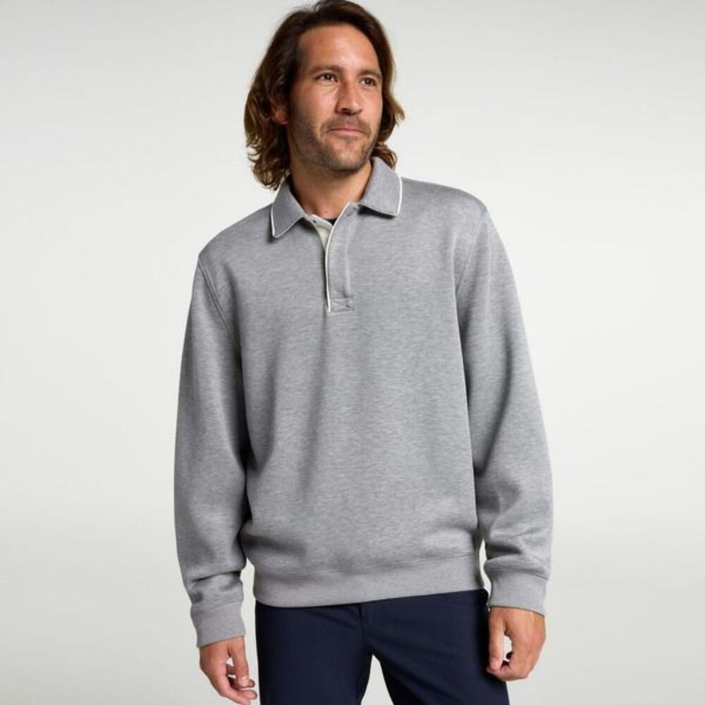VRST Men'S Pinnacle Rugby Sweatshirt - Color: Mid Grey